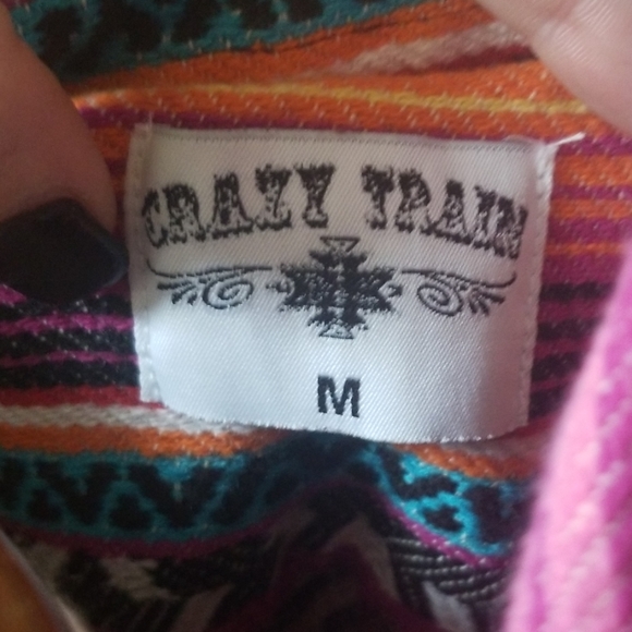 NWOT Crazy Train button up top - Picture 3 of 4